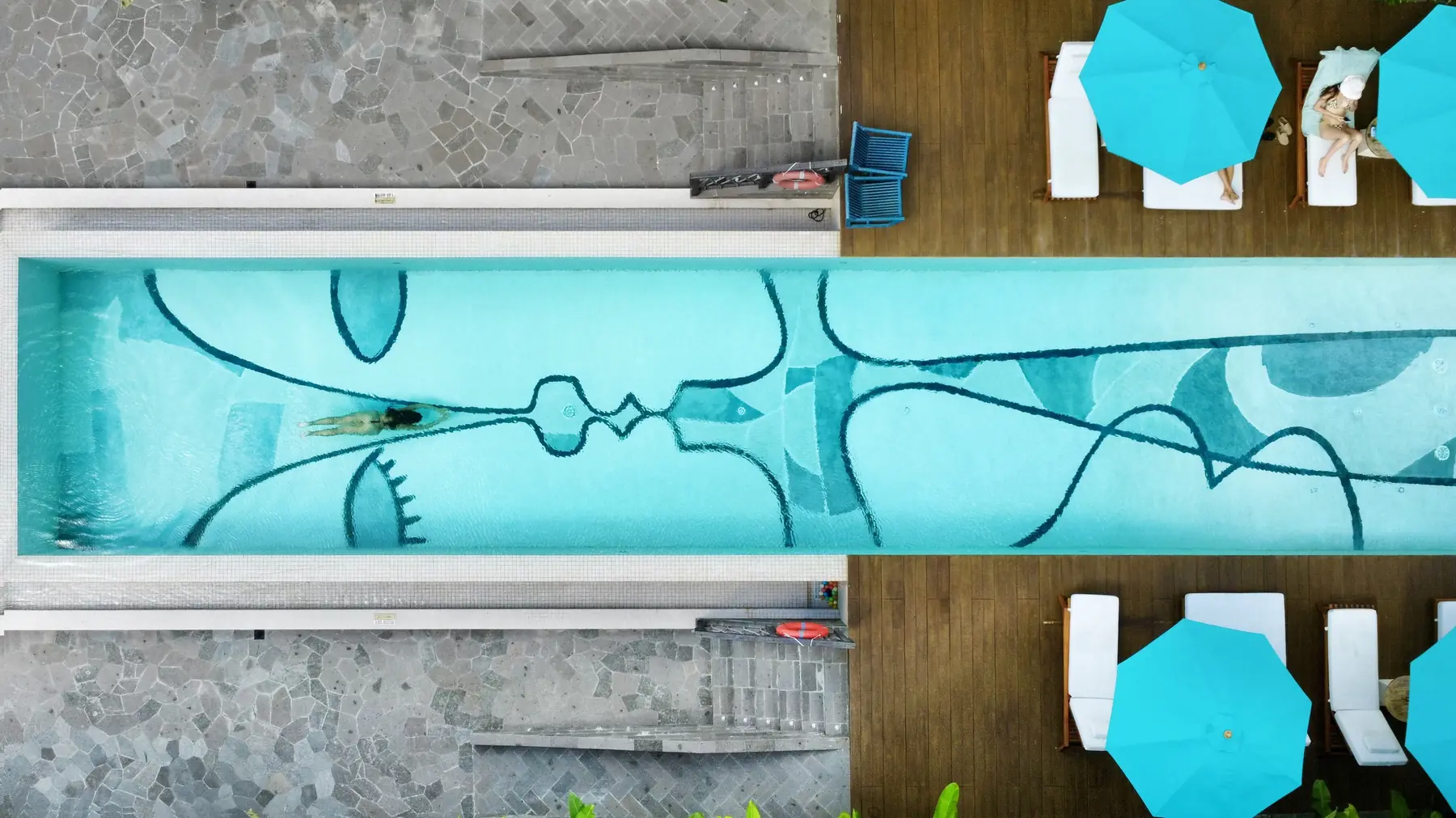 AWWA Boutique Hotel pool from above
